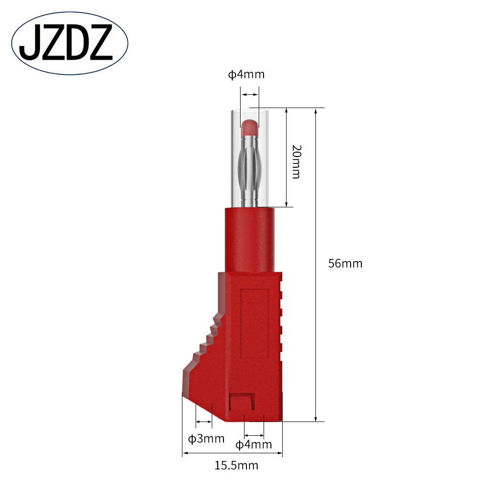 JZDZ 10PCS 4MM Banana Plug Safety Retractable Stackable Solder In Line DIY Assembly Test Leads Connectors J.10043