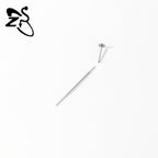 ZS 1 Piece G23 Titanium Curved Taper Insertion Pin Tool Internal Thread Piercing Kit For Tragus Helix Lip Nose Piercing Jewelry