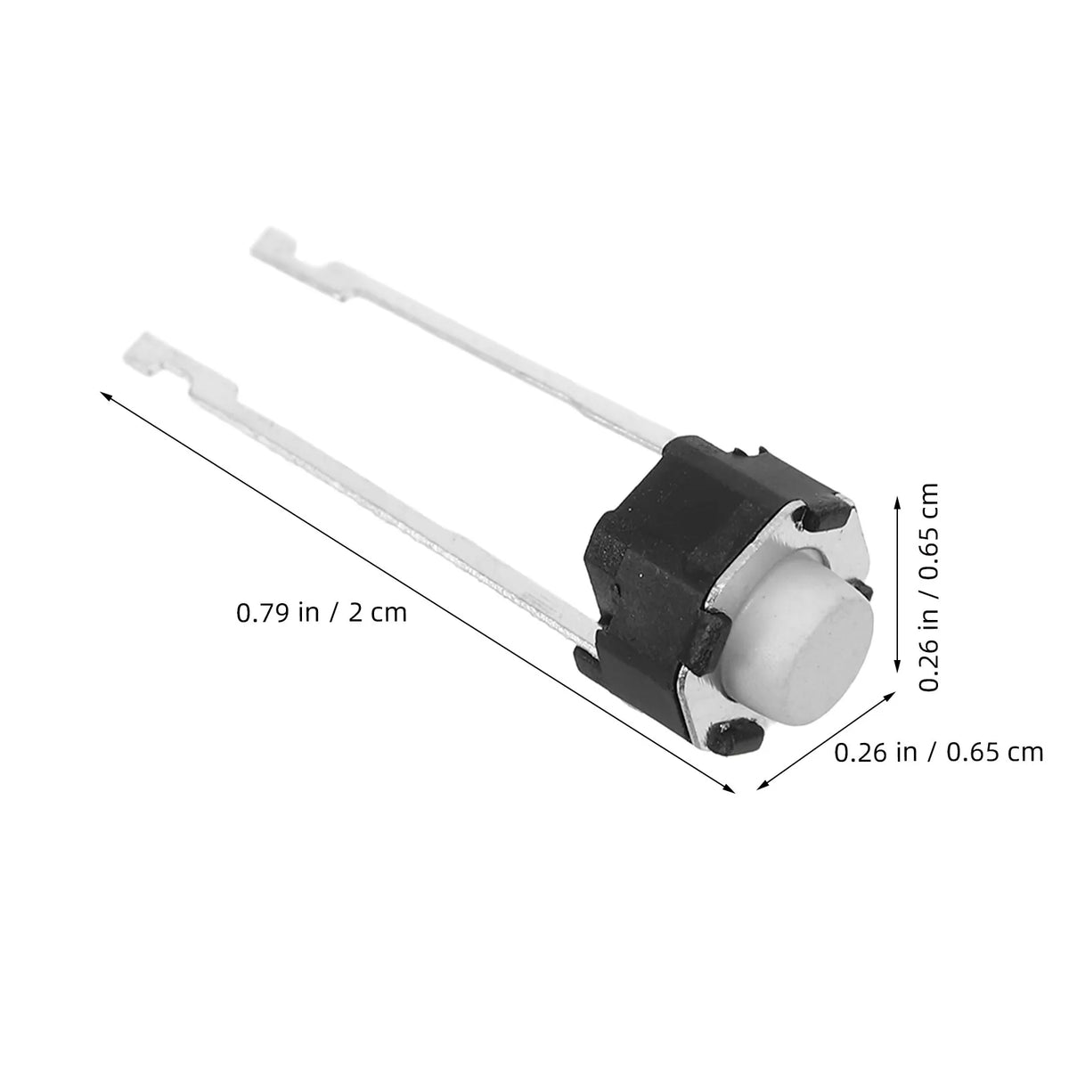 20Pcs Micro Tactile Push Button Switch Small Momentary 2 Pin Round Surface Mount Perfect Breadboard Electronics Switch Kit