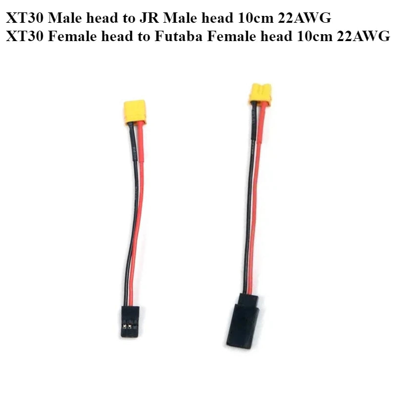 1/5/10pcs/lot XT30 Male To JR Male/XT30 Female Turn FUTABA Female Head Wire Length 10CM 22AWG Silicone Wire