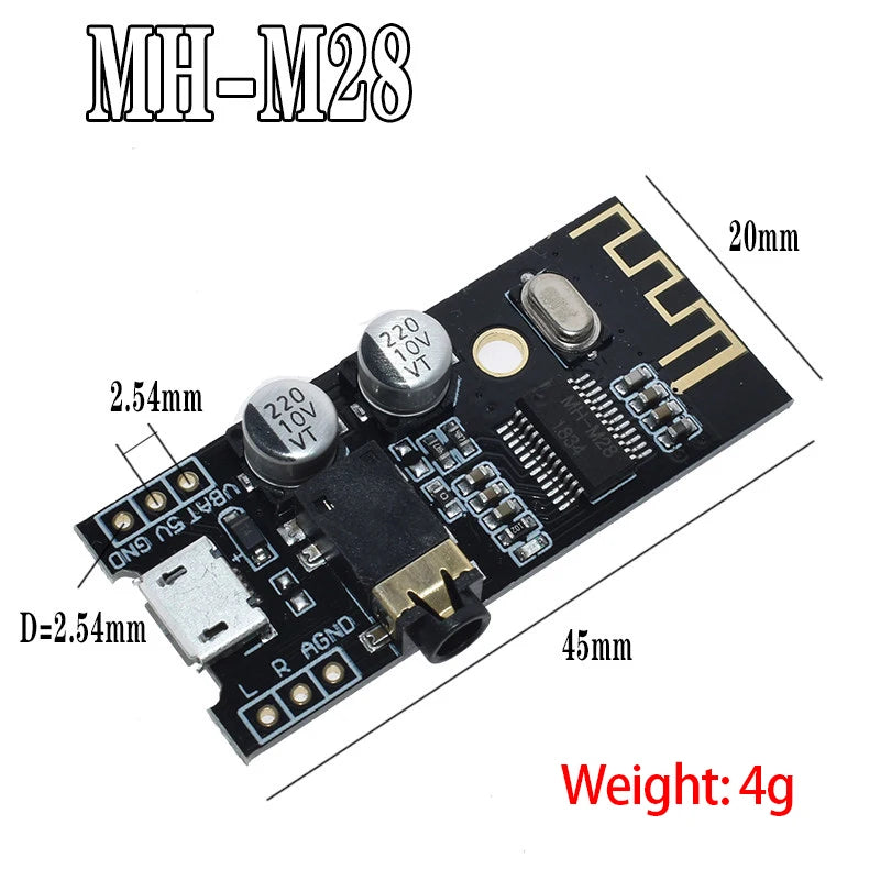 MH-M18 MH-M28 MH-M38 Bluetooth 4.2 Audio Receiver Module Wireless Stereo Music Board Type-C Micro USB