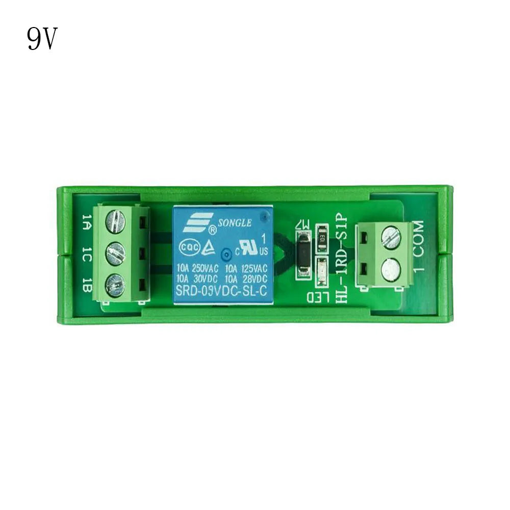 DIN Rail Mount Relay Board 5V 12V 24V 1 Channels Relay Module SRD-05VDC-SL-C SRD-12VDC-SL-C SRD-24VDC-SL-C 10A DC 1NO 1NC Relay