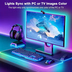 Smart LED TV Backlight Strip with AR Color Sensor App Controller with Music Sync RGB Ambient Light for 55 to 85 Inch Screen