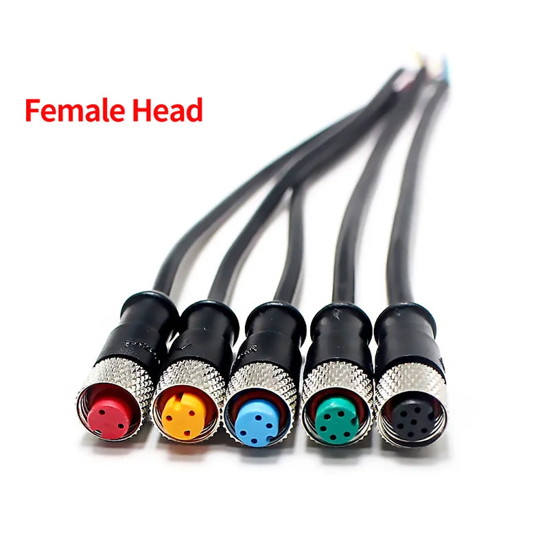5/20PCS M9 Waterproof Connector 2/3/4/5/6Pin Aviation Plug Male And Female Docking Cable Electric Vehicle Lamp With Cable 20CM