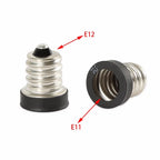 6pcs E11 to E12, E12-E11 Candelabra E12 to Mini Candelabra E11 Incandescent Halogen CFL LED Bulb Light Socket LampHolder Adapter