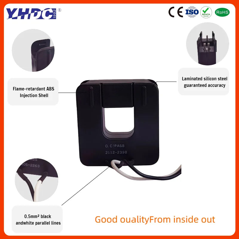 YHDC SCT019 Input 50A/100A/150A/200A Output 0.333V/33mA Accuracy 0.5%/1% Split Core Current Transformer AC Current Sensor