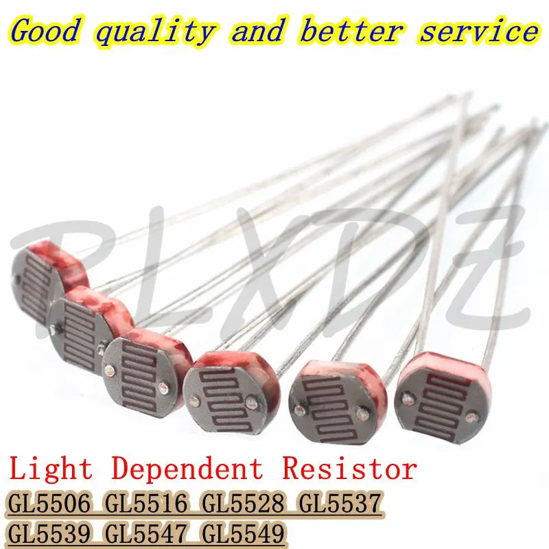 50PCS/LOT LDR Photo Light Sensitive Resistor Photoelectric Photoresistor 5528 GL5506 5516 5528 5537 5539 5547 5549 For Arduino