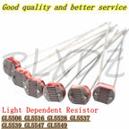 500PCS/LOT LDR Photo Light Sensitive Resistor Photoelectric Photoresistor 5539 GL5506 5516 5528 5537 5539 5547 5549 For Arduino