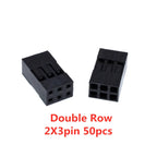 50pcs 2.54mm Dupont Connector Male/Female Pin Way Cable Plug 2/3/4/5 Pin Electrical Pin Jumper Header Housing Wire Connector Kit