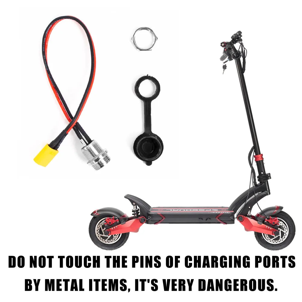 Electric Scooter GX-16 Charge Plugs GX16 3 Pins Charging Port for VSETT 8 8+ 9 9+ 10+ for ZERO 8 9 10 8X 10X 11X for Speedual