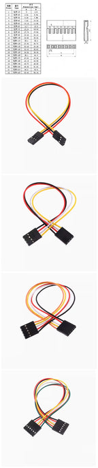 10pcs 2.54MM Dupont Wire Line Female To Female 1P 2P 3P 4P 5P 6P 7P 8P 9P 10P Dupont Cable Connector Jumper Cable Wire For PCB