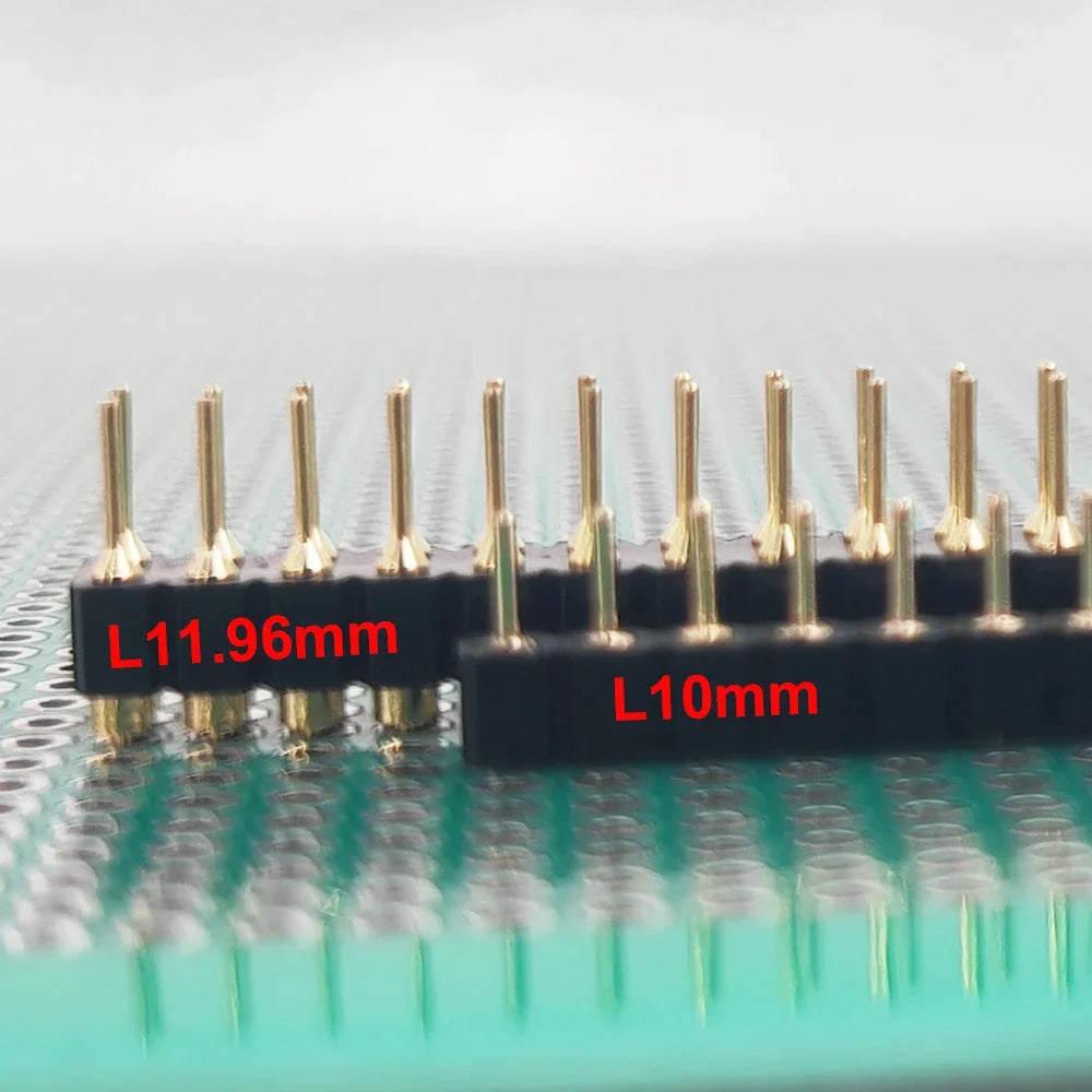 10pcs 1X40P 2.54mm 0.1" Round Hole L10/L11.96 Straight Gold Cuttable Arduino Raspberry pi Breadboard Connector Male Pin Header