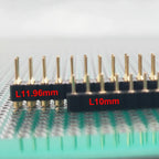 10pcs 1X40P 2.54mm 0.1" Round Hole L10/L11.96 Straight Gold Cuttable Arduino Raspberry pi Breadboard Connector Male Pin Header