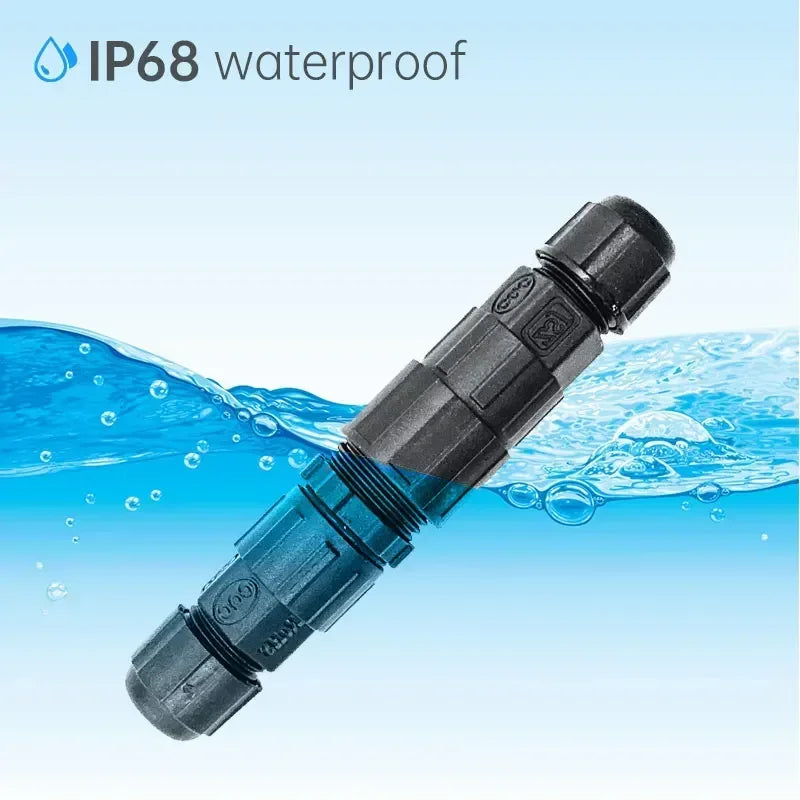 IP68 M16 Welding/Screw Connector 2 3 4 5 6 7 8 9 Pin Connector Line Outdoor Male Female Waterproof Wire Power Aviation Plug
