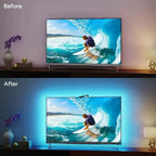 RGB-IC TV Backlight Strip With AR Color Sensor App Control with Music Sync RGB Ambient Light for 55 to 85 Inch Screen Backlight