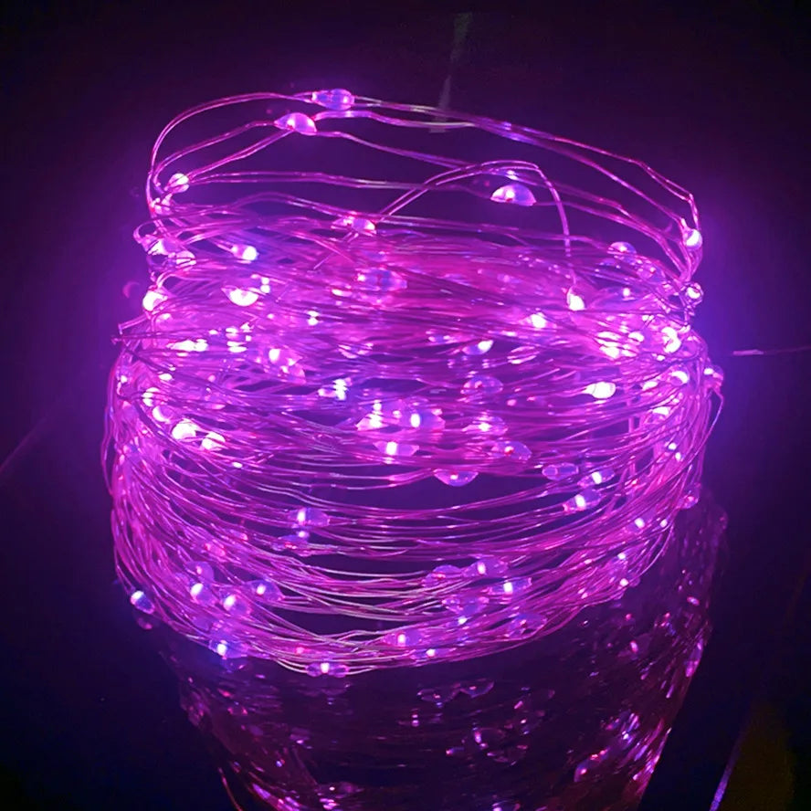 5M LED String Lights Waterproof Led Copper Wire Fairy Lights Battery Operated DIY Wedding Party Christmas Decoration Lights