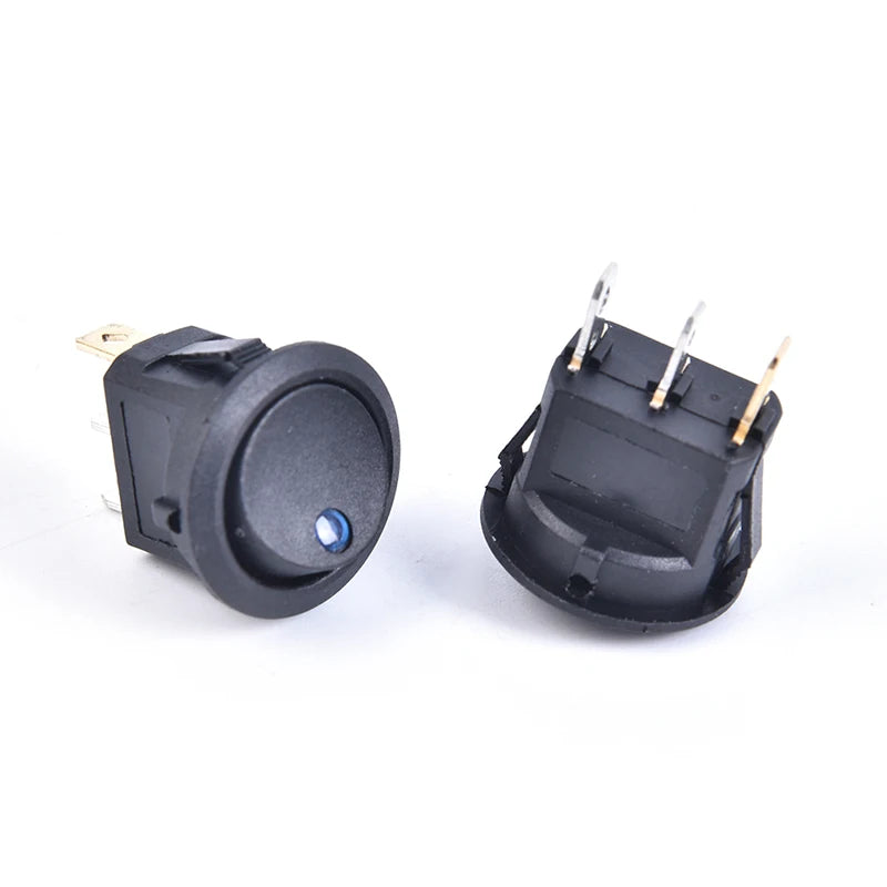 4Pcs 12V 20A Round Rocker Switch ON/Off LED Light Car Marine Boat Dot Toggle