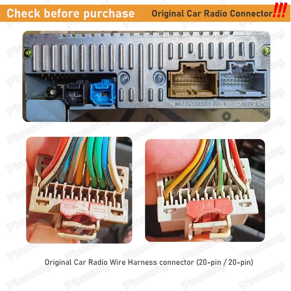 Pinmany Car Radio Cable OPC7 16-pin Power Wire Harness Adapter with CAN Bus Decoder for Opel Adam Insignia Astra K Corsa E
