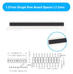 50pcs 1.27mm 1x50P Extra Long Pin L11-15-20-27mm Straight Single Row Double Plastic PCB Board Spacer Male Header Connector