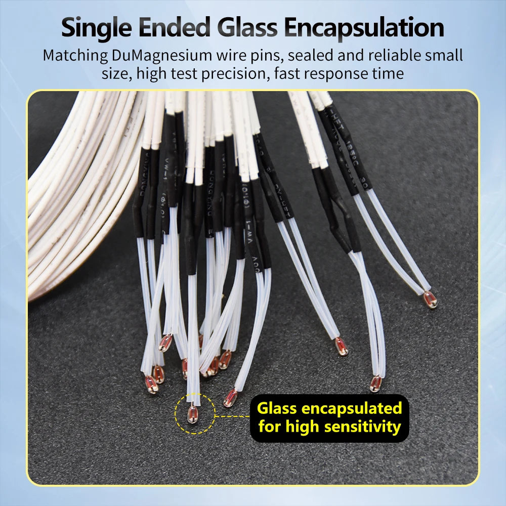 5PCS 3D Printer Thermistor NTC 3950 100K ohm Temperature Sensor Cable For CR10 Ender 3/Ender 3 Pro/Ender 3 Neo/Ender 3 Max
