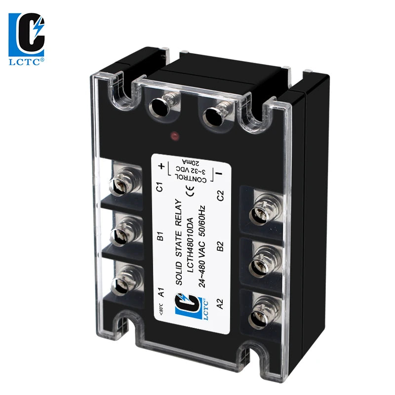 LCTC Three-phase Solid State Relay SSR 3 Phase 10A 25A 40A 60A 80A 100A 120A 150A 200A AC Control AC DC Control AC 25DA 380VAC