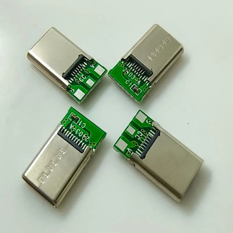 3Pin Male Connector Type C Laptop Version 2 10 Sets with 3 Solder Joints and CC Pin CTOC5 for Maker Education Kits