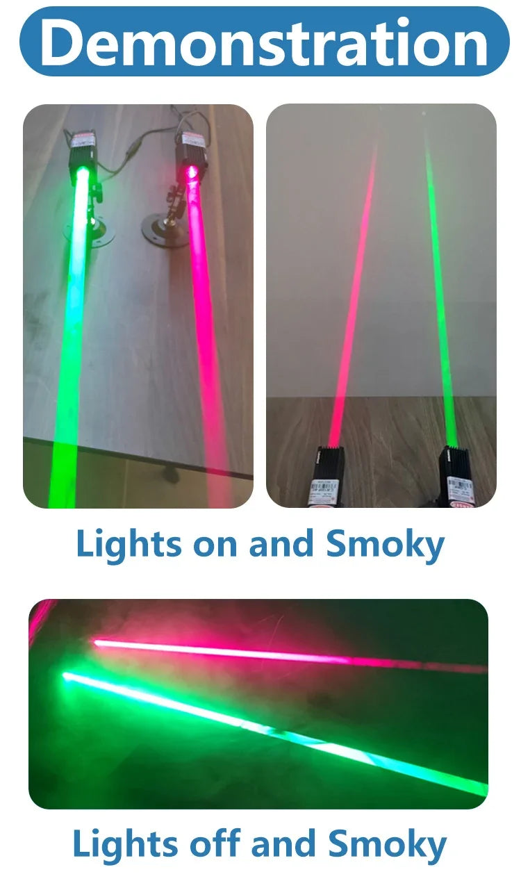 650nm 520nm Red Green Dot Fat Beam Laser Diode Module for Stage Escape Room Wine Base Bar KTV Use