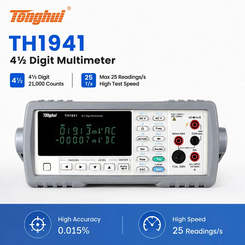 Tonghui TH1963A TH1953 6½ Digit Benchtop Multimeter, High Precision 1199999 Counts, True RMS USB RS232