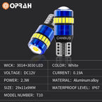 2PCS T10 W5W LED CANBUS No Error Clearance Car Interior Reading Door Trunk License Plate Lamp  6000K White 3030 SMD For BMW Audi