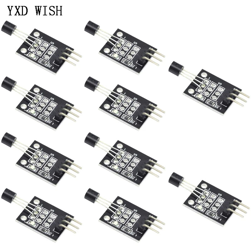 10-30pcs KY-001 3 Pin DS18B20 Temperature Measurement Sensor Module For Arduino KY001 Temperature Sensors DIY Kits