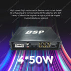 MEKEDE&NAVIFLY 4*50W Car DSP Amplifier Intelligent Car Audio System Universal Car Radio Digital Audio Processor Stereo Amplifier