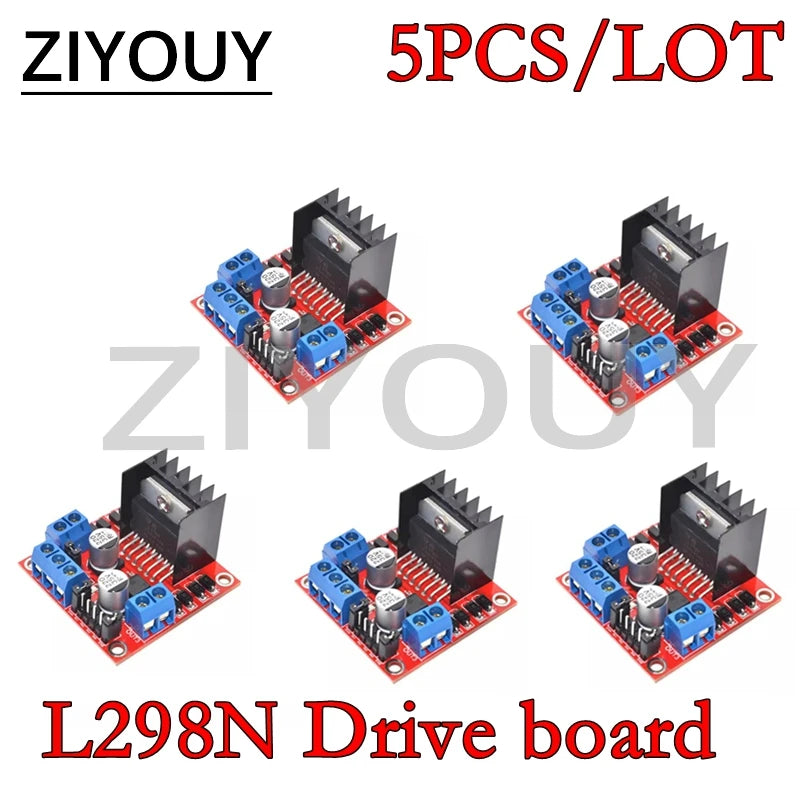 2-5PCS L298N motor driver board module, DC stepper motor, intelligent vehicle robot DIY driver board