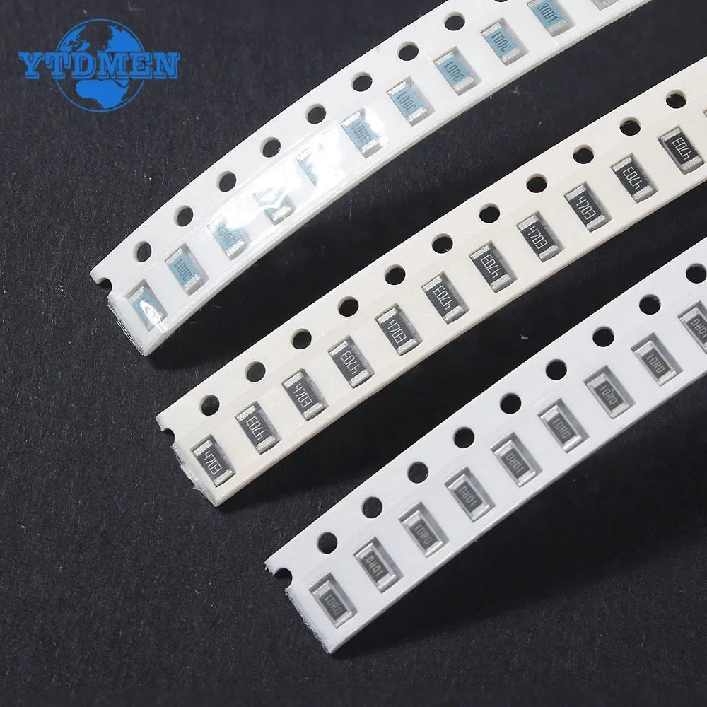 1500pcs 0603 0805 1206 SMD Resistor Kit 0ohm-10M Ohm 1% 60valuesX 25pcs=1500pcs High Precision Film Chip Resistance Kits