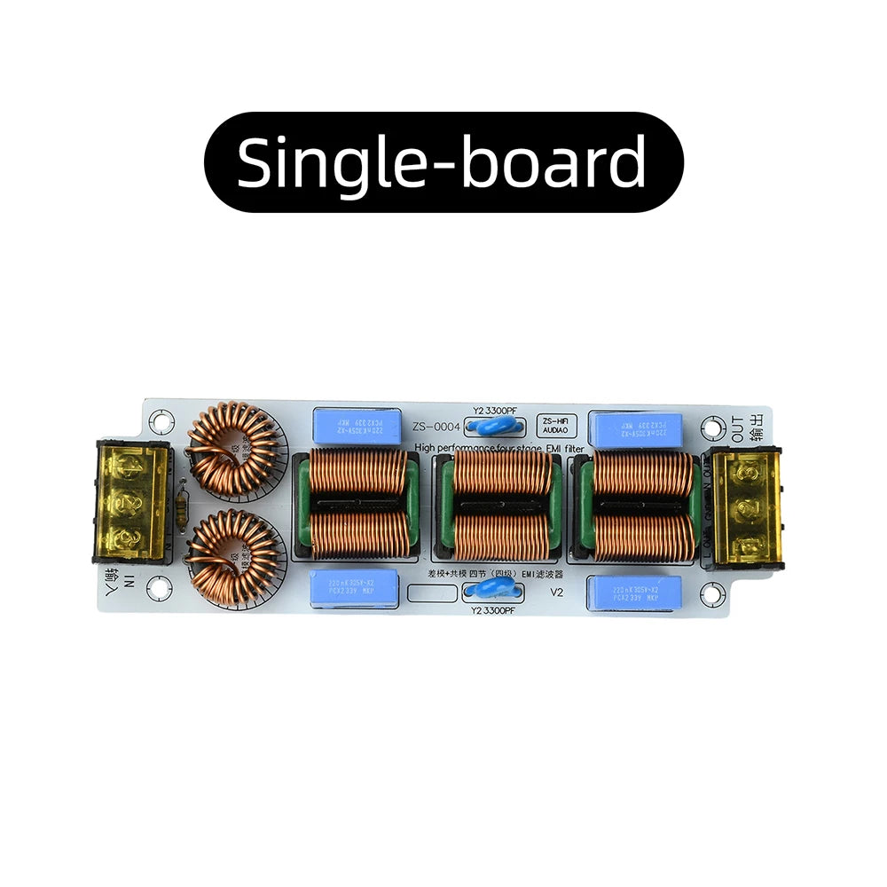 10A AC EMI Filter 110-250V Single-phase EMI Electromagnetic Interference Filter Audio Switching Power Supply Ripple Filter