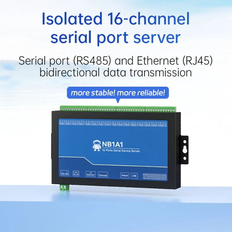 RS485 RS232 to Ethernet Serial Server 8 Way CDSENET NB183-V2 Series TCP UDP MQTT HTTP Modbus Gateway TCP- RTU POE