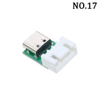 1Pcs USB 3.1 Vertical Straight Plug Double Side Positive Negative Plug Type-C Male/Female Test Board PCB Connector With Pin