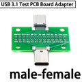Type-C Male to Female USB 3.1 Test PCB Board Adapter Type C 24P 2.54mm Connector Socket For Data Line Wire Cable Transfer
