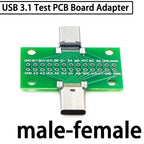 Type-C Male to Female USB 3.1 Test PCB Board Adapter Type C 24P 2.54mm Connector Socket For Data Line Wire Cable Transfer