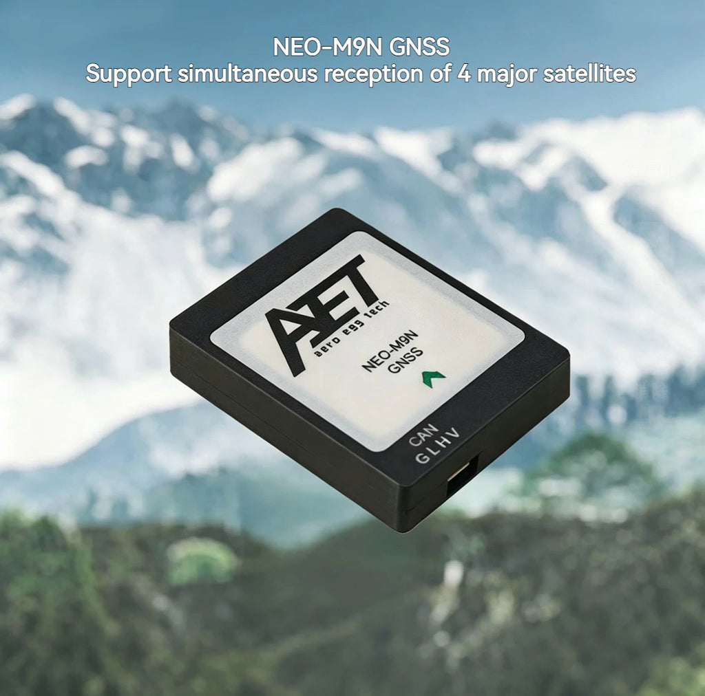 AeroEggTech NEO M9N GNSS Module High Precision CAN Protocol Large Size Antenna 8310 Compass For Industrial Navigation