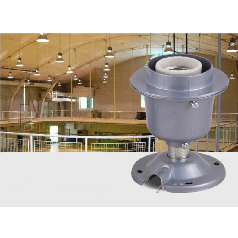 E27 E26 E39 E40 Ceiling Mount Porcelain Heat Resistant Aluminum Diecasting Highbay Mining Factory Copper LED Light Holder Socket