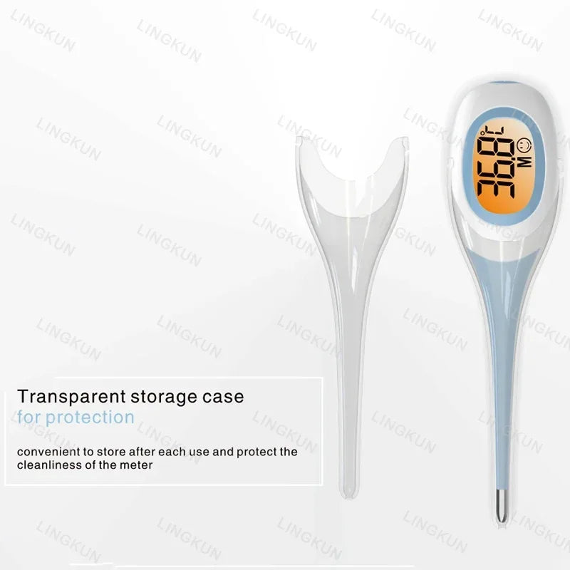 Professional Animal Digital Thermometer with Soft Probe Blue Digital Pet Dog Cat Veterinary Thermometer Waterproof Equipment