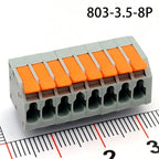 50Pcs/100PCS PCB terminal block DA803 2601 1.5 mm² spacing 3.5 mm pitch gray 2601-1102 3 4 5 6