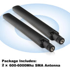2pcs 600-6000MHz 4G 5G Omni-Directional Antenna SMA Male/Female for Wireless Network Card Wifi Router Signal Booster