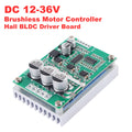 12-36V 15A 500W DC Motor Controller Module Hall Brushless BLDC Driver Board Motor Speed Regulator With Over-Current Protection