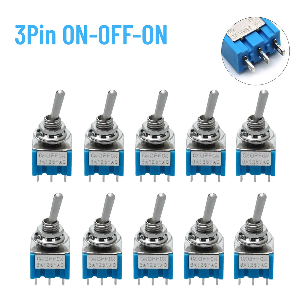 Toggle Switch ON-OFF-ON / ON-ON 3/6Pin  MTS-102 103 202 203 125V/6A 250V/3A Power Button Switch