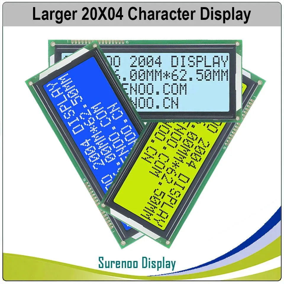 Surenoo 204 20X4 2004 Parallel Serial IIC I2C LCD2USB USB2LCD RS232 UART TTL Large Character LCD Module Display Screen Panel LCM