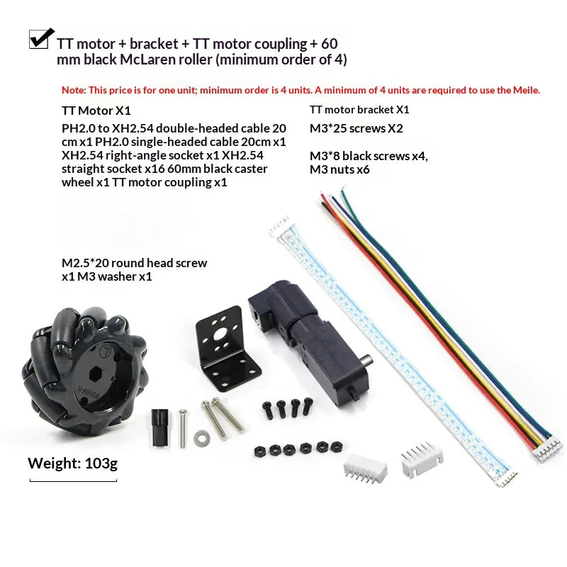 High Quality TT Motor DC Gear Motor Metal Output Shaft High Precision Encoder with Protective Shell