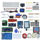 【HOT-PRICE!】Starter Kit For Arduino Uno R3 Uno R3 Breadboard And Holder Kit Step Motor / Servo Kit 1602 LCD Kit Jumper Wire Kit