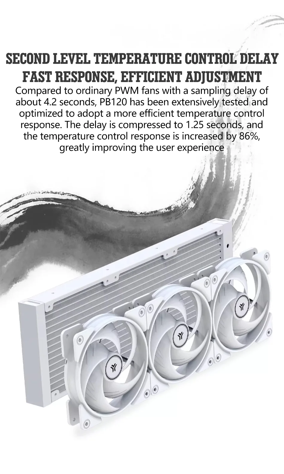 JUMPEAK PB120 120mm Cooling Fan Quiet 4PIN PWM 2000RPM High Performance 12cm Fans For PC Computer Case CPU Cooler Radiator