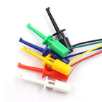 5PCS Electrical Test Hooks with Male Female Dupont Connector Wire Transistor Tester Probe Clip for Multimeter Instrumentation